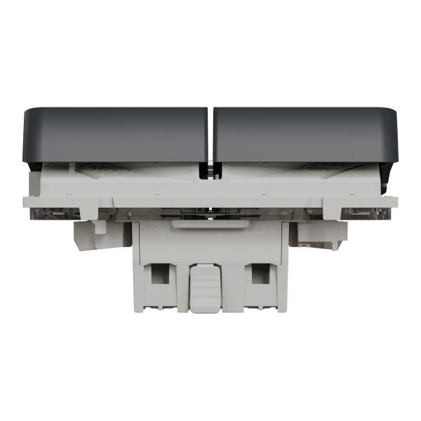 Vignette 2 produit Mureva Styl - Double bouton poussoir - composable - IP55 - IK07 - gris | Ref : MUR35326