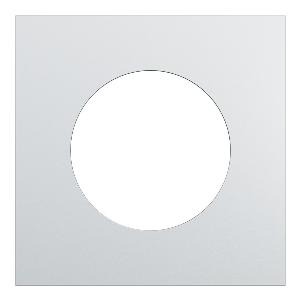 Vignette 2 produit New Odace  Mtal - plaque de finition 1 poste - effet Aluminium support noir | Ref : S913702