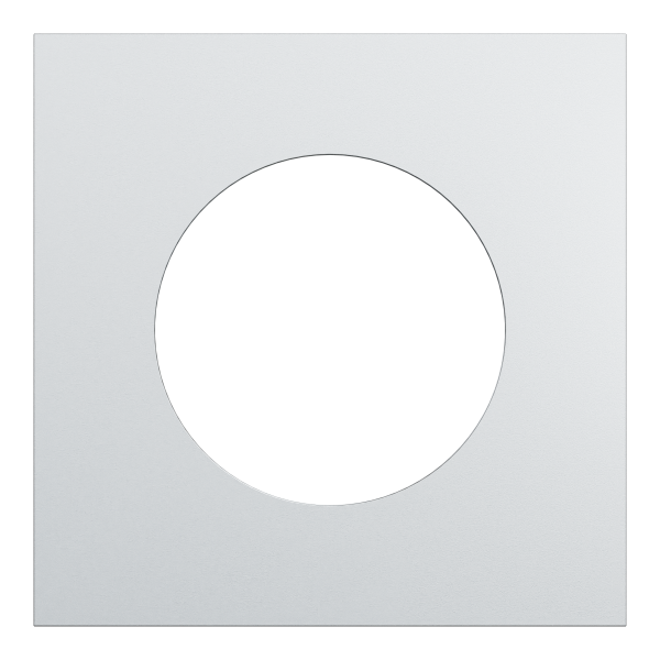Vignette 2 produit New Odace  Mtal - plaque de finition 1 poste - effet Aluminium support blanc | Ref : S914702
