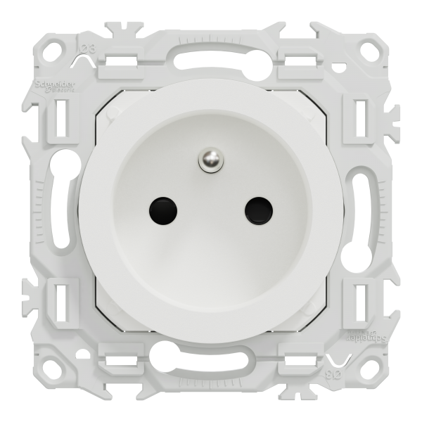 Vignette 2 produit New Odace  - lot de 108 prises 2P+T rnovation  puits - 4 bornes/ple - blanc craie | Ref : S920049P