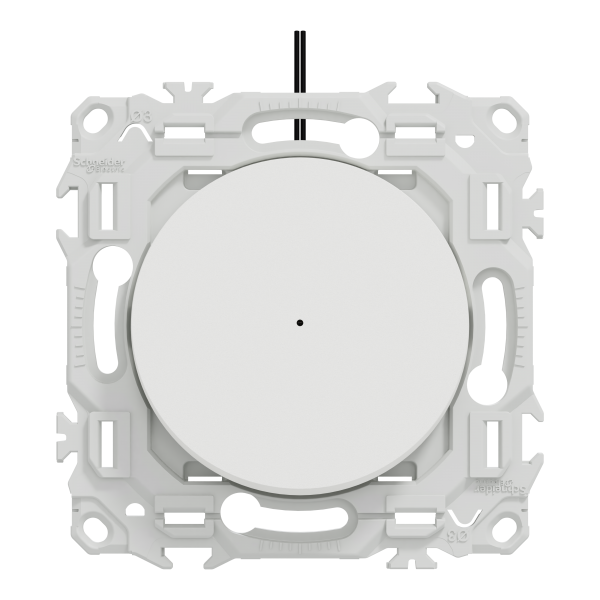 Vignette 2 produit New Odace  - va-et-vient ou poussoir lumineux LED verte 0.15mA - 10AX - blanc craie | Ref : S920263