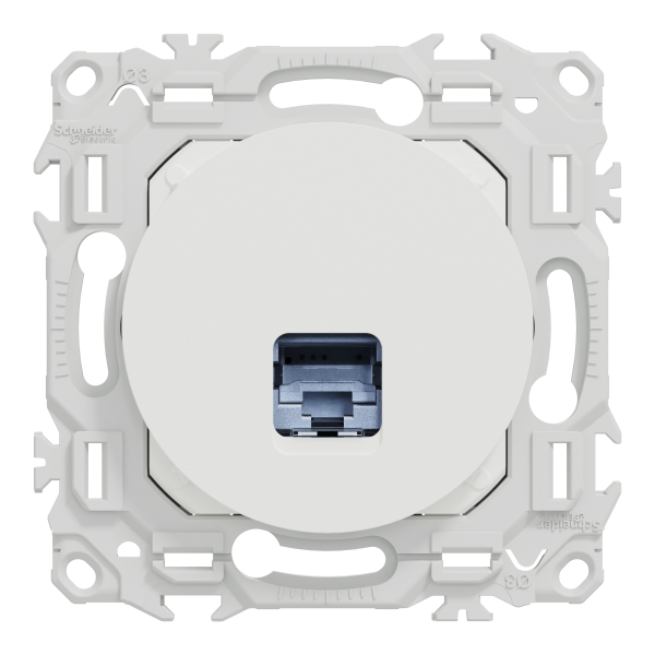 Vignette 2 produit New Odace  - prise RJ45 - Cat6 STP grade 2TV min  grade 3TV - blanc craie | Ref : S920476