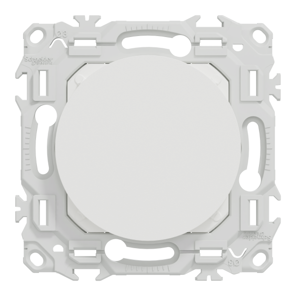 Vignette 2 produit New Odace  - obturateur - pr-perage pour sortie de cble - blanc craie | Ref : S920666