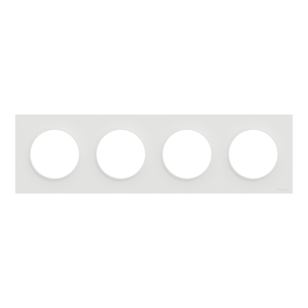 Vignette 2 produit New Odace  Origine - plaque de finition 4 postes - couleur blanc | Ref : S929708