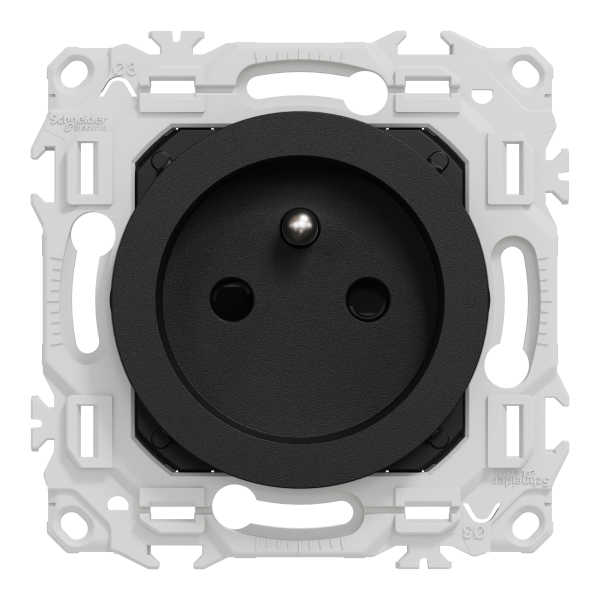 Vignette 2 produit New Odace  - prise 2P+T rnovation  puits - 4 bornes auto par ple - noir onyx | Ref : S940049