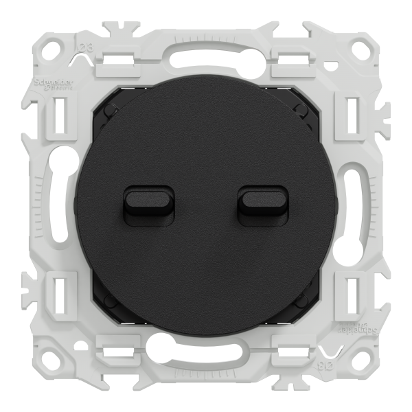 Vignette 2 produit New Odace  - double va-et-vient ou poussoir  levier - 10AX - noir onyx | Ref : S940213