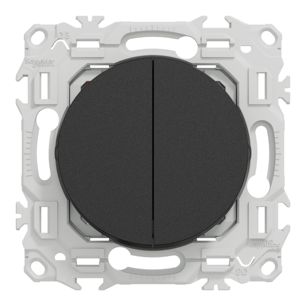 Vignette 2 produit New Odace  - double va-et-vient ou poussoir - 10AX - noir onyx | Ref : S940214