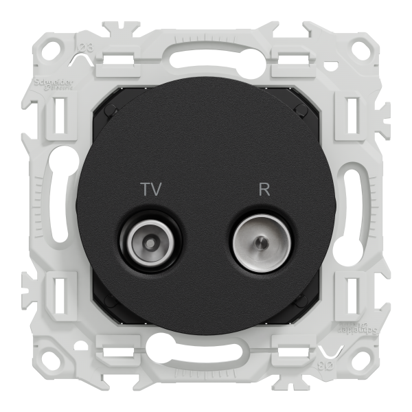 Vignette 2 produit New Odace  - prise TV/FM - sorties coaxiales - noir onyx | Ref : S940451