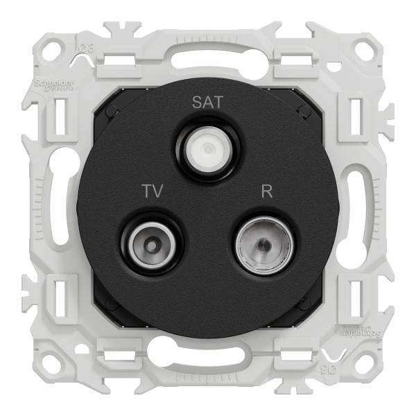 Vignette 2 produit New Odace  - prise TV/FM/SAT - sorties coaxiales - noir onyx | Ref : S940461