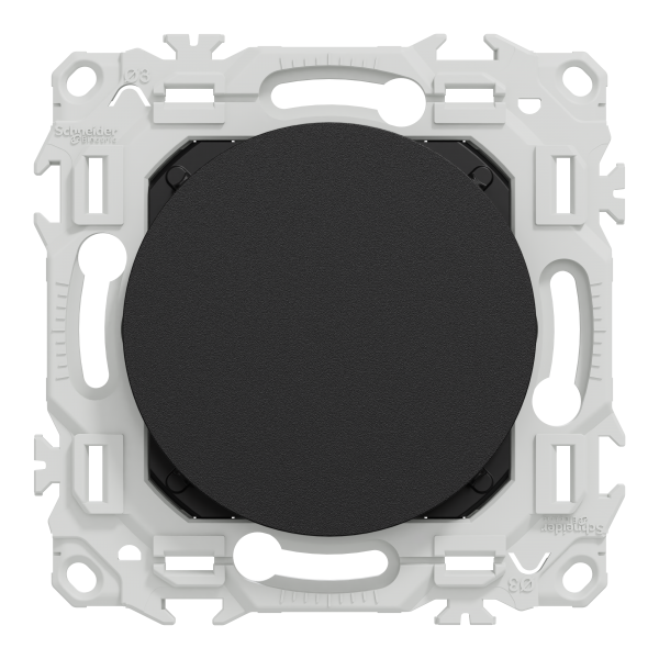 Vignette 2 produit New Odace  - obturateur - pr-perage pour sortie de cble - noir onyx | Ref : S940666