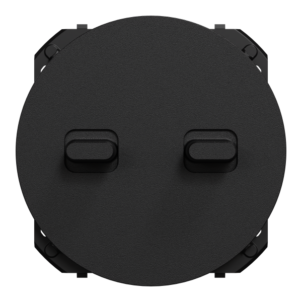 Vignette 2 produit New Odace  - enjoliveur - pour double va-et-vient ou poussoir  levier - noir onyx | Ref : S949211