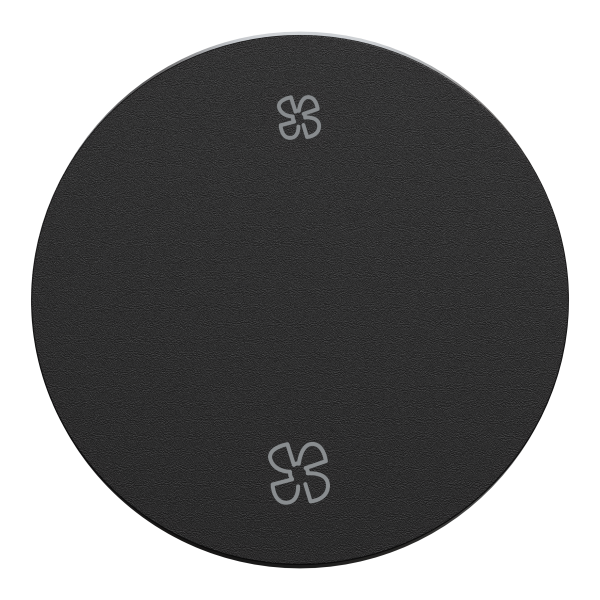 Vignette 2 produit New Odace  - enjoliveur seul - pour va-et-vient ou poussoir - VMC - noir onyx | Ref : S949235