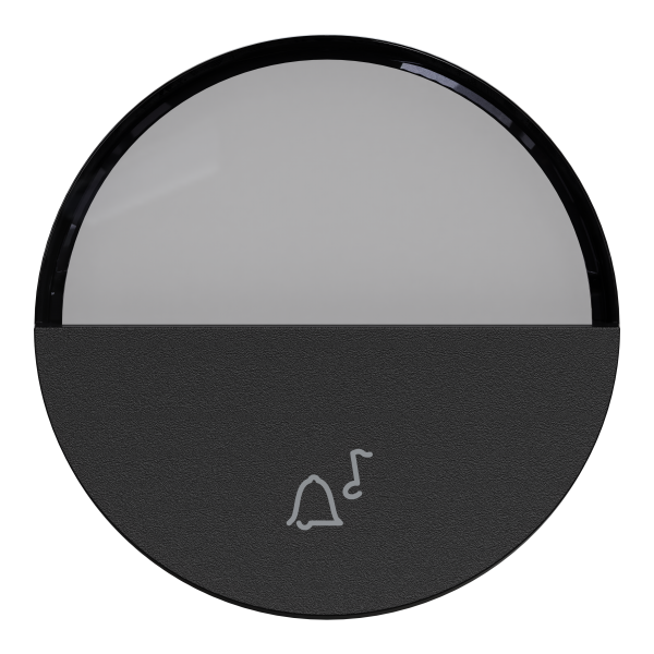 Vignette 2 produit New Odace  - enjoliveur seul - pour bouton poussoir - porte-tiquette - noir onyx | Ref : S949245
