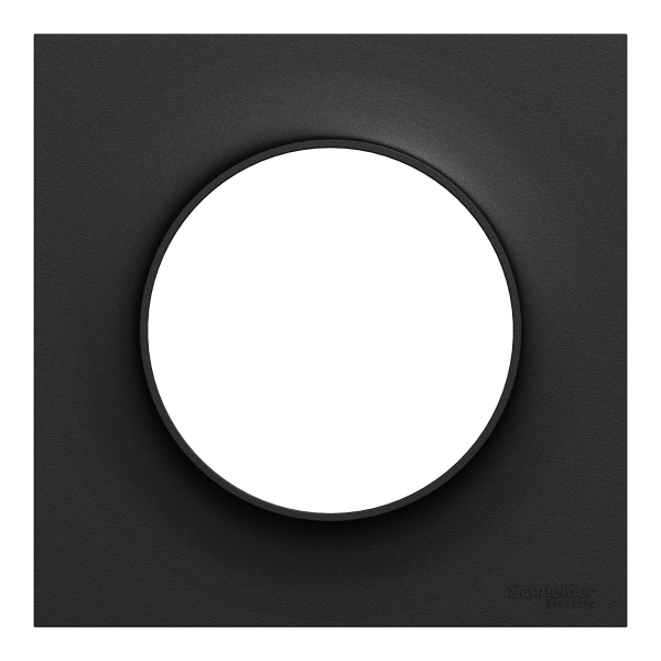 Vignette 2 produit New Odace  Origine - plaque de finition 1 poste - couleur noir | Ref : S949702