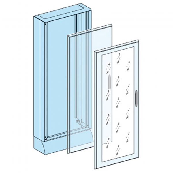 Vignette 2 produit Porte transparente 27 modules coffret et armoire | Ref : 08232