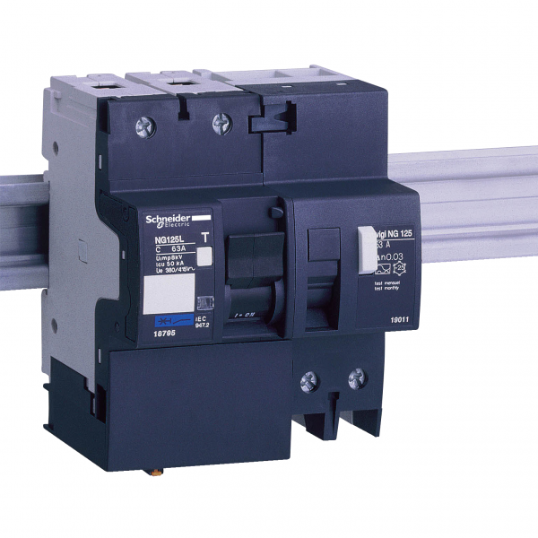 Vignette 2 produit Multi9 NG125L - disjoncteur modulaire - 2P - 63A - courbe C | Ref : 18795