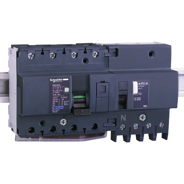 Vignette 2 produit Multi9 NG125L - disjoncteur modulaire - 4P - 63A - courbe C | Ref : 18828