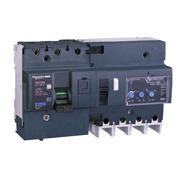 Vignette 2 produit NG125 Vigi NG125 - bloc diffrentiel - 125A - 3P - 230..415V -300...3000mA ISR | Ref : 19047