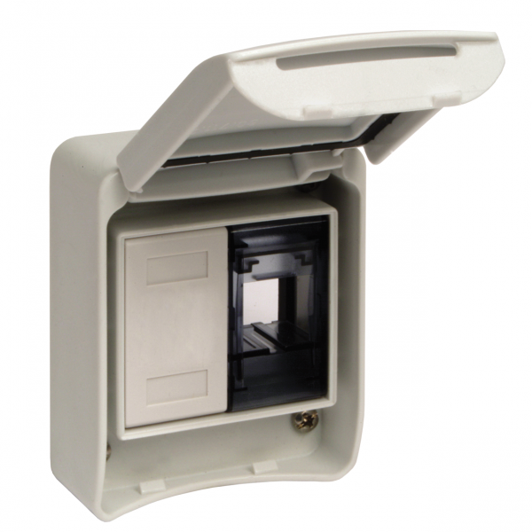 Vignette 2 produit PratiKa - boitier �tanche pour prise RJ45- IP65 IK09 - 1 connecteur RJ45 | Ref : 81142