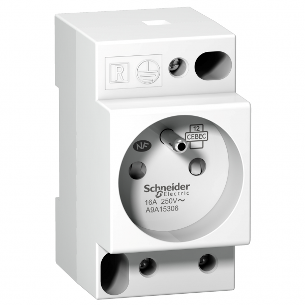 Vignette 2 produit Prise de courant modulaire 16A 2P+T standard franais 250V | Ref : A9A15306