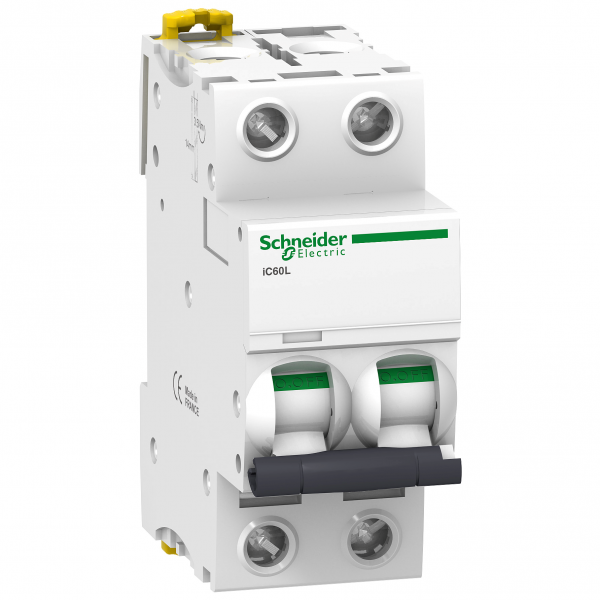 Vignette 2 produit Acti9 iC60L - Disjoncteur - 2P - 3A - Courbe C - 400Vac - 15000A/100kA | Ref : A9F94203