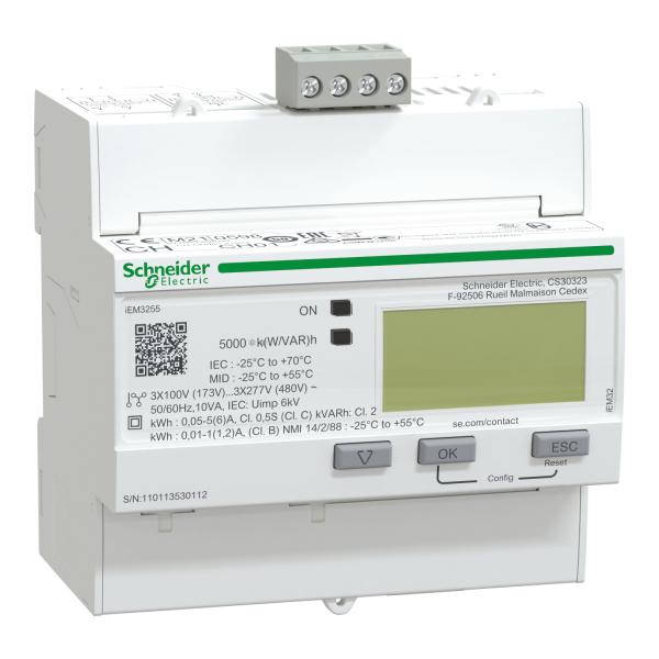 Vignette 2 produit Acti9 iEM - compteur d'nergie tri - TI - multitarif - alarme kW - Modbus - MID | Ref : A9MEM3255