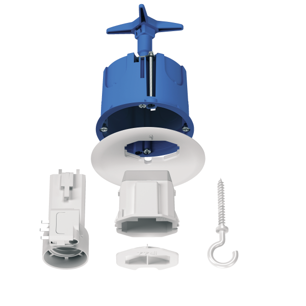 Vignette 2 produit Multifix DCL, bote de centre avec coll, couv. non affl, connect, douille, fiche | Ref : ALB71840