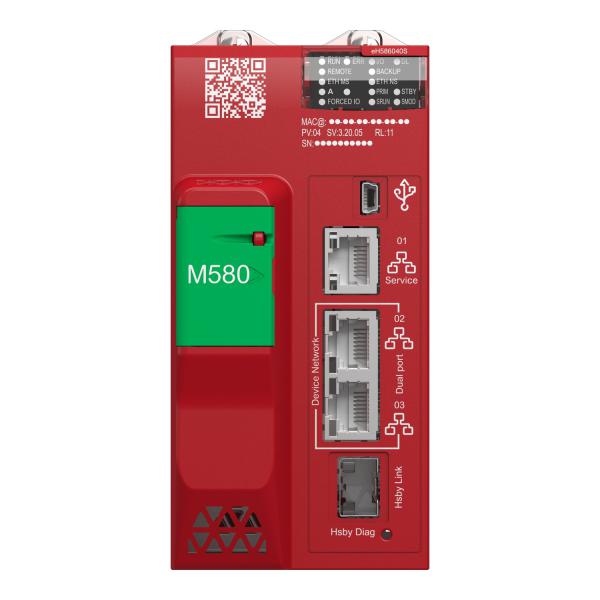Vignette 2 produit Modicon M580 -CPU Safety redondant (HSBY), 64/16 MB m�moire, 31 stations RIO X80 | Ref : BMEH586040S