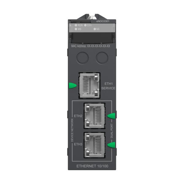 Vignette 2 produit Modicon M580 - module réseau EtherNet/IP et Modbus/TCP - 10/100Mbit/s | Ref : BMENOC0301