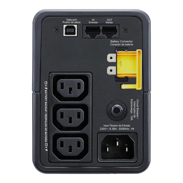 Vignette 2 produit Back-UPS BX - Onduleur monophas 230V line interactive 500VA  rgulateur de tension - port de Com USB - protection ligne de donnes - 3 prises IEC sur batterie et protges - autonomie 10 mn - Protection rsidentiel ou bureautique | Ref : BX500MI