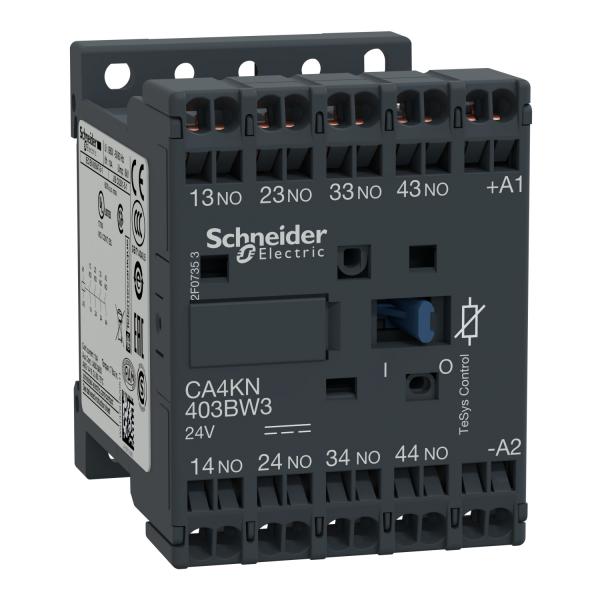 Vignette 2 produit TeSys CA4K - contacteur - 4F+0O - instantan - 10A - 24Vcc | Ref : CA4KN403BW3