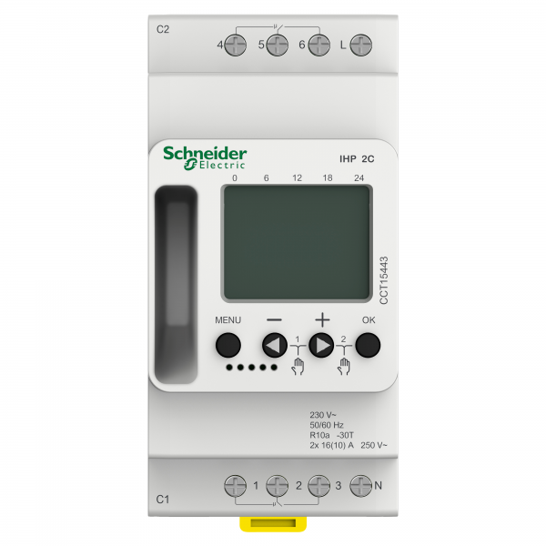Vignette 2 produit Acti9 IHP - interrupteur horaire programmable - 2 canal | Ref : CCT15443