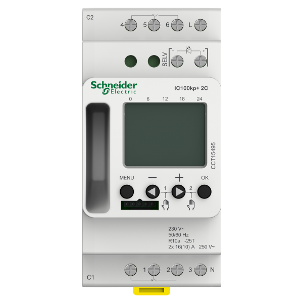 Vignette 2 produit Acti9 IC100kp+ - interrupteur crpusculaire programmable - 2 canal - smart | Ref : CCT15495