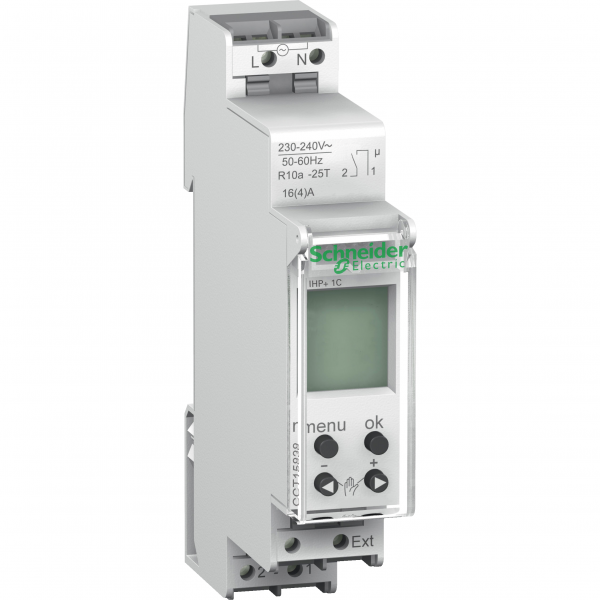 Vignette 2 produit Acti9 IHP+ - Inter horaire compact - 1 canal 24h/7j r�serve marche 84 commutat | Ref : CCT15838