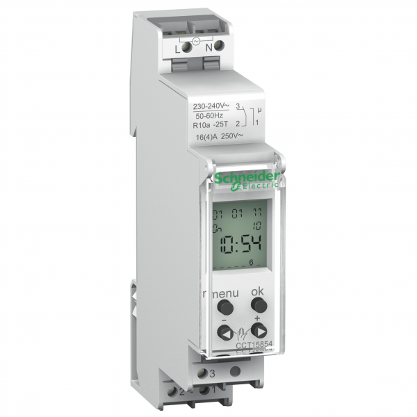 Vignette 2 produit Acti9 IHP - Inter horaire compact - 1 canal 24h/7j réserve marche 56 commutat | Ref : CCT15854