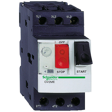 Vignette 2 produit TeSys GV2ME - disj. moteur - 0,1..0,16A - 3P 3d - dclencheur magnto-thermique | Ref : GV2ME01