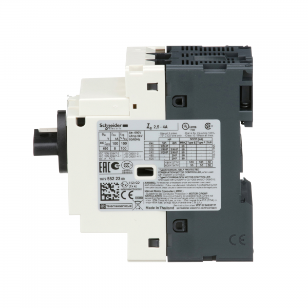 Vignette 2 produit TeSys GV2P - disj. moteur - 2,5..4A - 3P 3d - dclencheur magnto-thermique | Ref : GV2P08