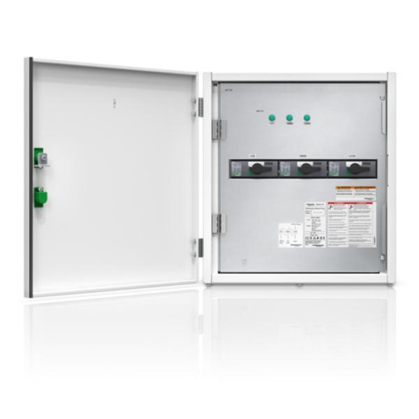 Vignette 2 produit Coffret Bypass Externe de maintenance avec 3 interrupteurs 4 p�les pour onduleur 3PH unitaire jusqu?� de 20 � 60 KW . Permet d\'isoler compl�tement l\'onduleur pour son remplacement sans coupure de courant. | Ref : GVSBPSU20K60H