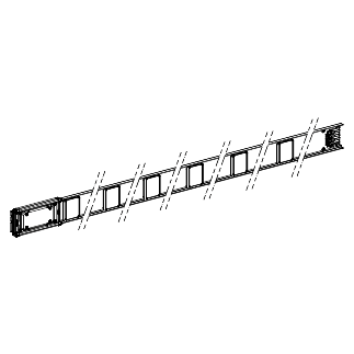 Vignette 2 produit Canalis KNT - lment droit 100A - 3m blanc 6 fentres + bus tltransmision | Ref : KNT100ED4306 