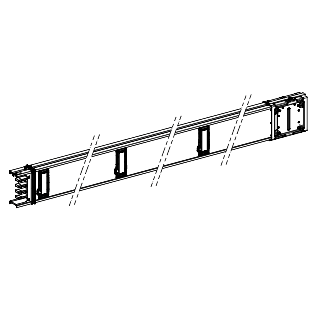 Vignette 2 produit Canalis KSA - élément droit 100A - 3m - 3L+N+PE - 6 fenêtres | Ref : KSA100ED4306