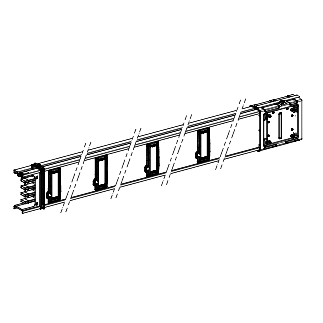Vignette 2 produit Canalis KSA - lment droit 400A - 2m - 8 fentres | Ref : KSA400ED4208 