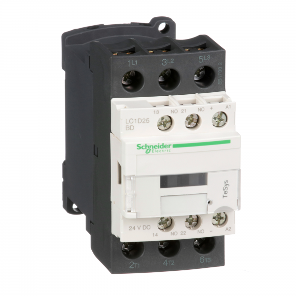 Vignette 2 produit TeSys LC1D - contacteur - 3P - AC-3 440V - 25A - bobine 24Vcc | Ref : LC1D25BD