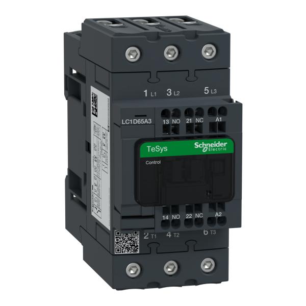 Vignette 2 produit TeSys D - Cont everlink 3p ac3 440v 65a ctrl ress bob 24vca 50/60hz | Ref : LC1D65A3B7   