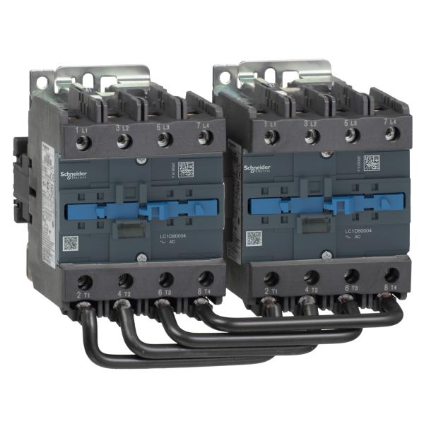 Vignette 2 produit TeSys LC2D - contacteur inverseur - 4P - AC-1 440V - 125A - bobine 230Vca | Ref : LC2D80004P7