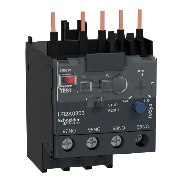 Vignette 2 produit TeSys LR - relais de protection thermique moteur - 0,23..0,36A - classe 10A | Ref : LR2K0303