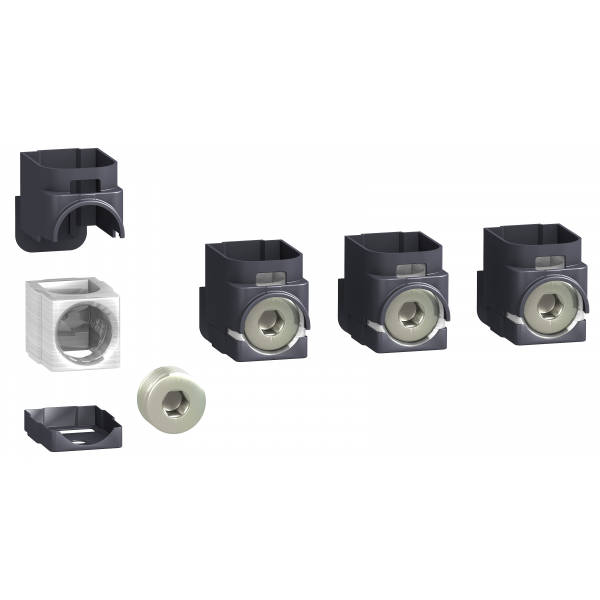 Vignette 2 produit Compact NSX INS/INV - lot 4 bornes aluminium - <=250A - pour cbles 120  185mm | Ref : LV429260