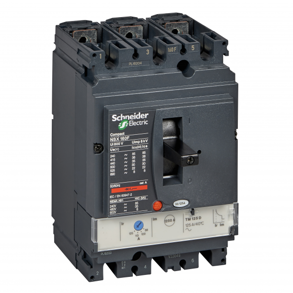 Vignette 2 produit Compact NSX - NSX160f tm125d 3p2d disjoncteur compact | Ref : LV430621