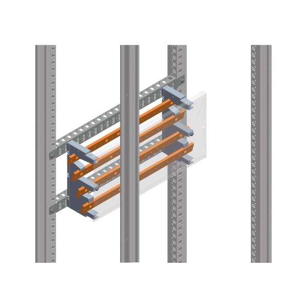 Vignette 2 produit Linergy BS - Bloc de répartition multi-étagé - installation horizontale ou verticale - 4P - 160A - L470xH235xP115 - conforme NF EN 61439-2 EN/IEC 61439-1 - compatible coffrets PrismaSeT G/P - IPxxB - Barres Cu percées M6 au pas de 25mm | Ref : LVS04052