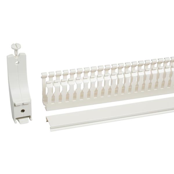 Vignette 2 produit PrismaSeT G - Lot de 4 goulottes plastiques horizontales + supports- L450xH30xP30 - blanc RAL9003 | Ref : LVS04257