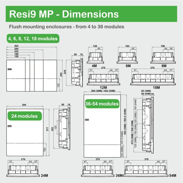 Vignette 2 produit Pragma - mini coffret encastr - 1x8 mod. - portillon transp. - bornier terre | Ref : MIP21108T